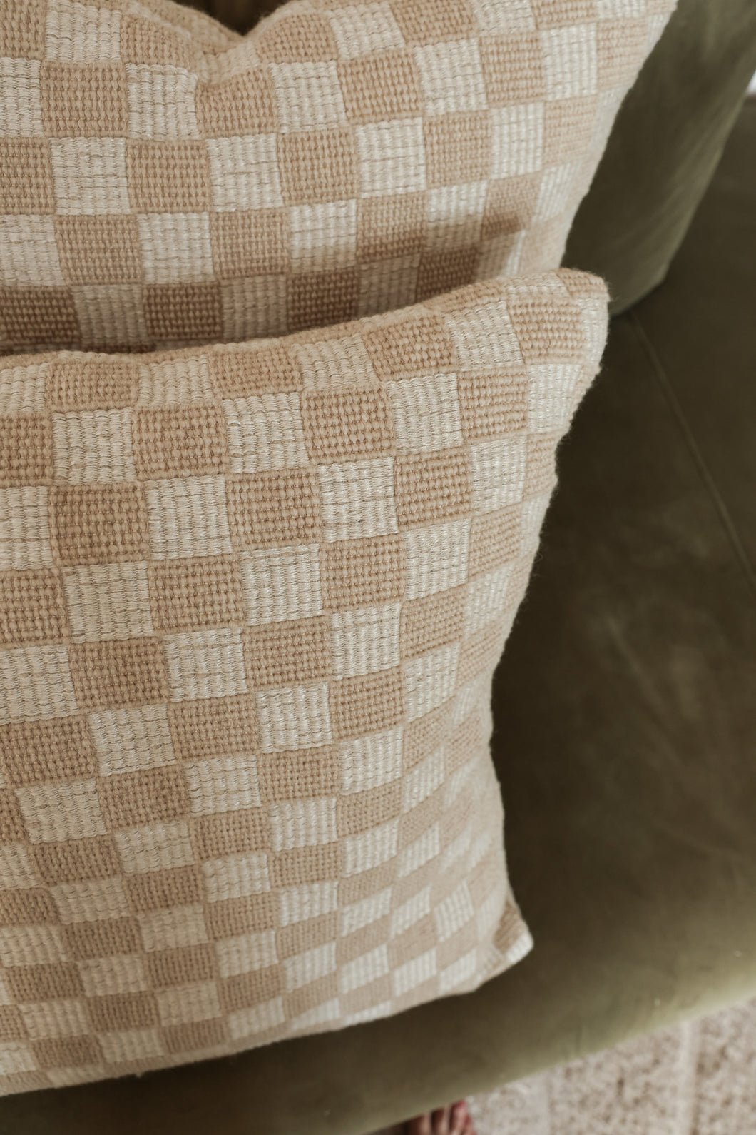 Larsen Cushion Checkered Beige | Different sizes